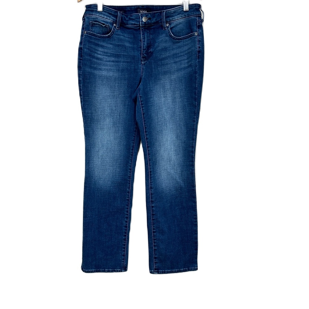 NYDJ Marilyn‎ Straight Leg High Rise Jeans Dark Wash Denim Women’s Sz 10